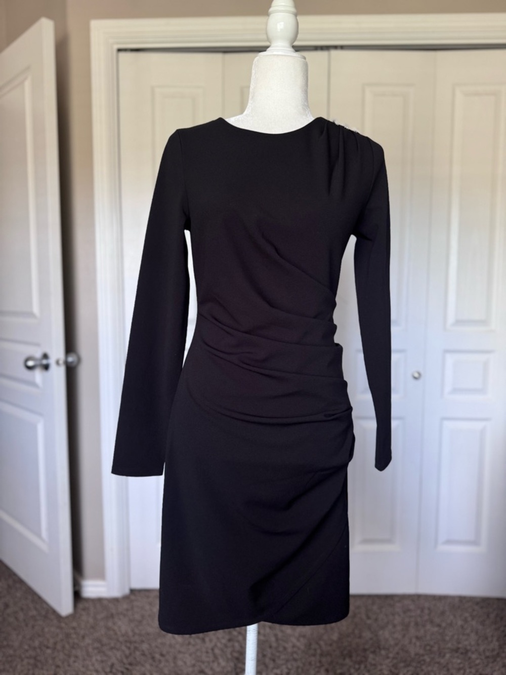 Express Ruched Dress with Sparkly Pins size Small